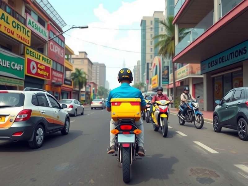 Desi Delivery gameplay showing delivery rider in Indian streets